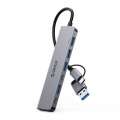 Orico HUB USB-C USB-A 7 port USB-C x 2 USB3.0 x 1 USB2.0 x 4 Aluminium YSA7-U3-GY