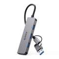 Orico HUB USB-C USB-A 4 port USB3.0 x 1 USB2.0 x 3 Aluminium YSA5-U3-GY