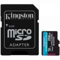 KINGSTON 256GB microSDXC Canvas Go Plus Gen4 200MB s A2 U3 V30 Card + Adapter SDCG4/256GB