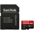 SanDisk Extreme Pro microSDHC 32GB + SD Adapter A1 C10 V30 UHS-I U3 SDSQXCG-032G-GN6MA