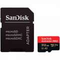 SanDisk Extreme PRO microSDXC 512GB + SD Adapter A2 C10 V30 UHS-I U3 SDSQXCD-512G-GN6MA