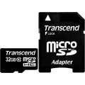 Transcend 32GB microSDHC Class10 w adapter