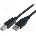 VCom USB 2.0 AM / BM Black CU201-B-5m