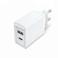 Vention Fast Charger Wall QC4.0 PD Type-C + QC3.0 USB A 20W White FBBW0