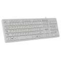 Makki Keyboard USB BG Low profile Chocolate KB-C14 White