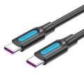 Vention USB 2.0 Type-C to Type-C 1M Black 5A Fast Charge COTBF
